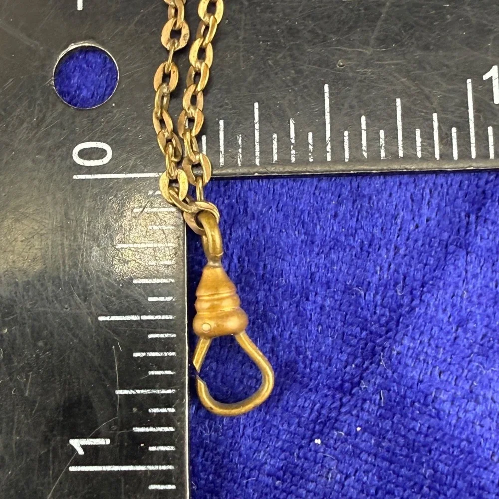 Vintage Gold Filled Watch Chain Fancy Slider Signed Lynn &Co 48